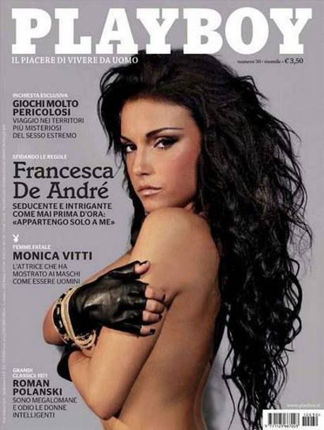 Francesca de André sulla cover di Playboy